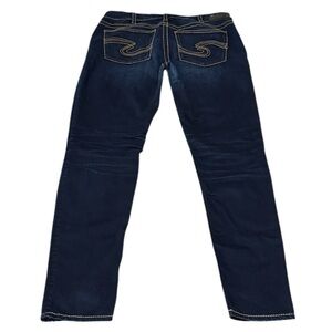 Silver Jeans Suki High Super Skinny Jeans Women's Size 33 x 31 Stretch Dark Wash